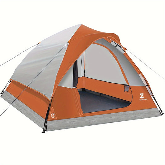 4 Person Instant Pop Up Camping Tent with Removable Rain Fly